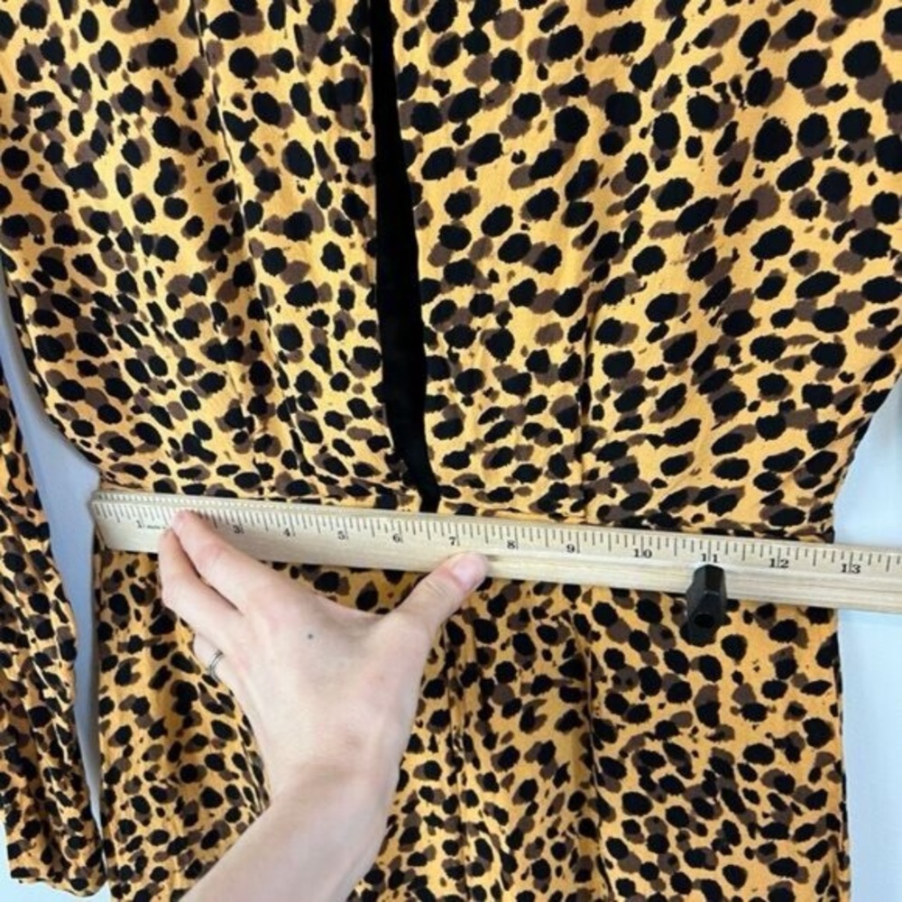 Stockholm Atelier Other Stories Womens 2 Cheetah Yellow Black Bodycon Dress - Picture 16 of 16